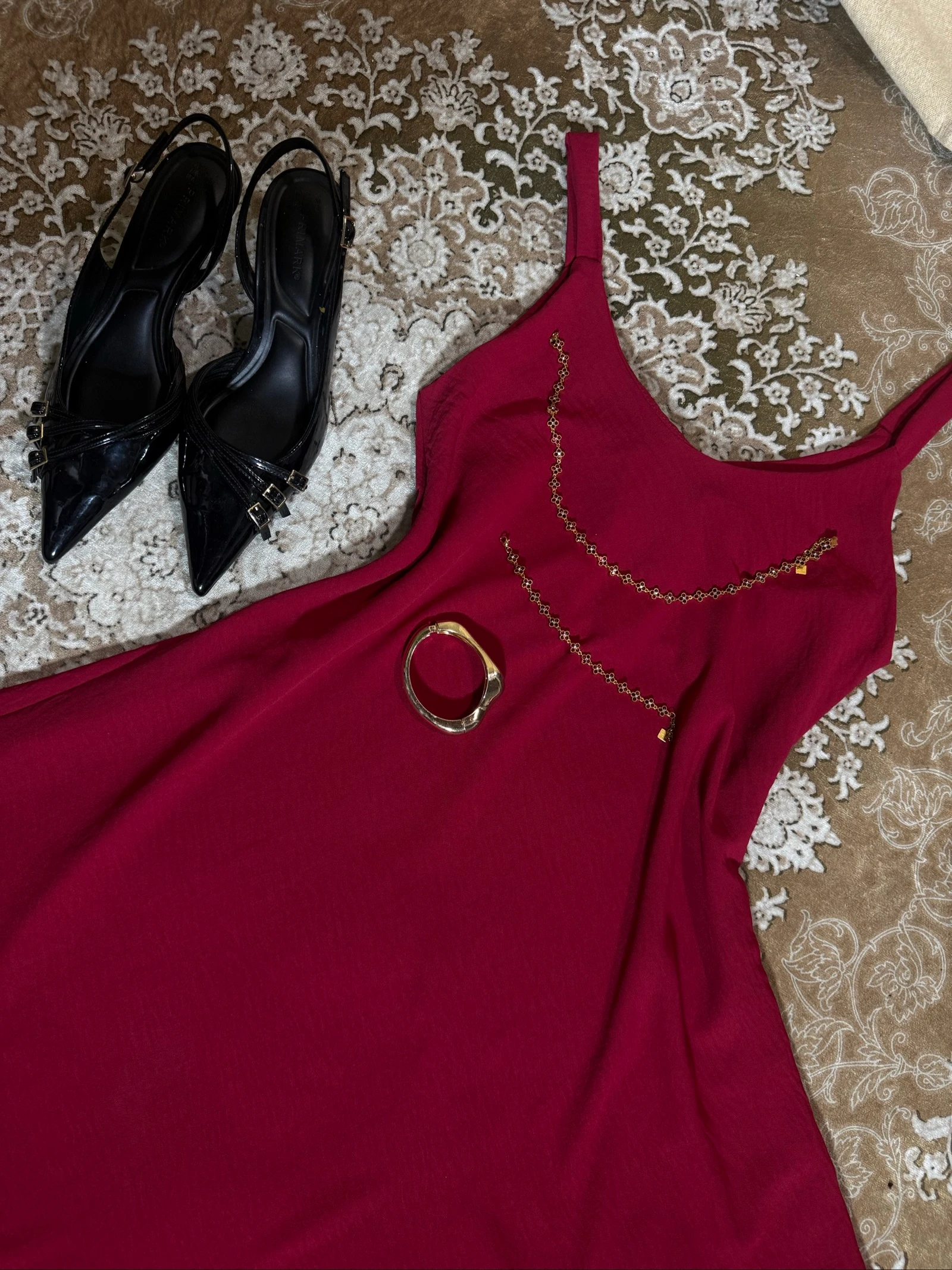 Intense red dress summer dress fluid dress – photo 2